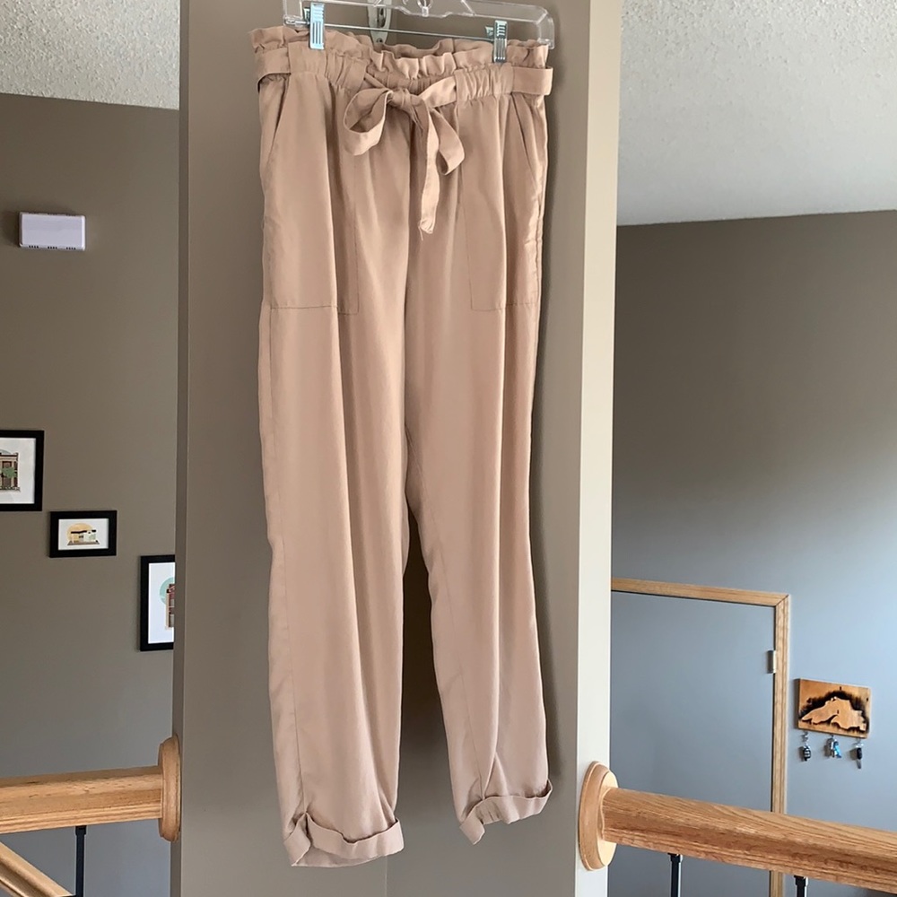 H&M Beige Paperbag Pants